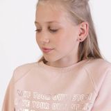 Lucardi Meisjes Oorknop - Dier - Kristal - Cadeau - 14 Karaat Goud - Geelgoud