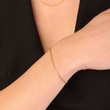 Lucardi - Dames Armband - Figaroschakel - 9 Karaat - Geelgoud