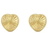 Lucardi - Oorknop - Hart - 9 Karaat - Geelgoud