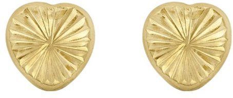 Lucardi - Oorknop - Hart - 9 Karaat - Geelgoud