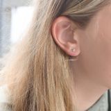 Lucardi - Ster Oorknop - Zirkonia - 9 Karaat - Geelgoud