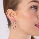 Lucardi - Oorbellen Bol - Rozeplated - 4mm - Echt Zilver - Rosékleurig