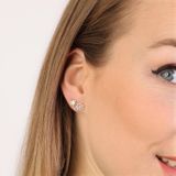 Lucardi - Oorbellen - Geelgoud - 14 Karaat Goud - Met Zirkonia