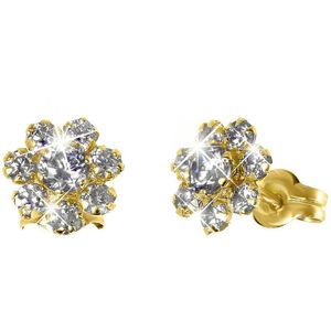Lucardi - Oorbellen - Geelgoud - 14 Karaat Goud - Met Zirkonia
