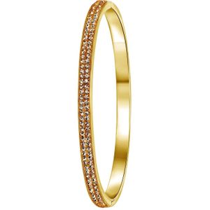 Guess stalen goldplated bangle met kristal voor dames