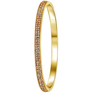 Gerecycleerd stalen armband goldplated light colorado kristal