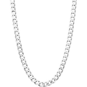 Lucardi Heren Ketting gourmet schakel - Echt Zilver - Ketting - Cadeau - 60 cm - Zilverkleurig