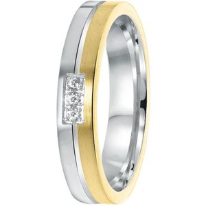 Lucardi - Ringe 'Ankara' 925 Silber - silbern-goldfarbig Herrenschmuck 1 ct Damen (93.49 € / 1 ct)