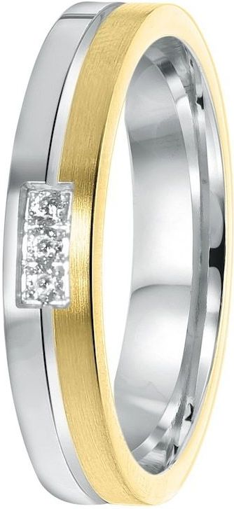 Lucardi - Vriendschapsring Ankara - Ring - Echt Zilver - Zilver en Goudkleurig