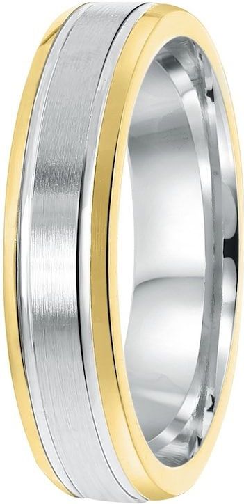 Lucardi - Vriendschapsring Sofia - Echt Zilver - Zilver en Goudkleurig - Ring