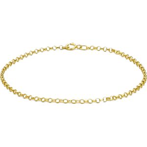 Lucardi Dames Armband belcher jasseron - 9 karaat - Armband - Cadeau - 18 cm - Geelgoud