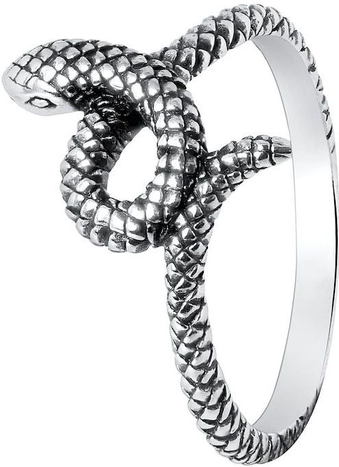 Lucardi Dames Ring slang Bali - Ring - Cadeau - Echt Zilver - Zilverkleurig