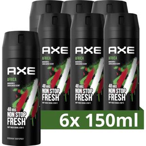 AXE - Africa - Deodorant Bodyspray - 6 x 150 ml - Voordeelverpakking