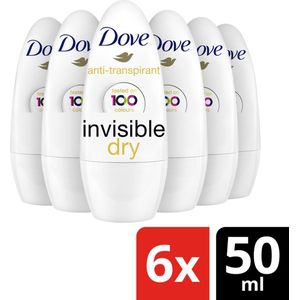 Dove  Invisible Dry Anti-Transpirant Deodorant Roller - 6 x 50 ml - Voordeelverpakking