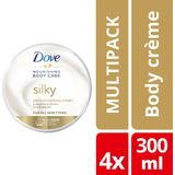 Dove Silk Body Crème - 4 x 300 ml - Voordeelverpakking