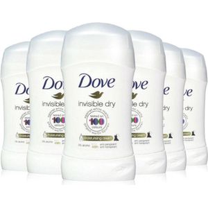 Dove Invisible Dry Deodorant Stick - Ruik Fris en Verzorgd met de Geur Van Viooltje en Witte Freesia - 6 x 40g