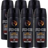 AXE Dark Temptation Deodorant - 6 x 150 ml - Voordeelverpakking