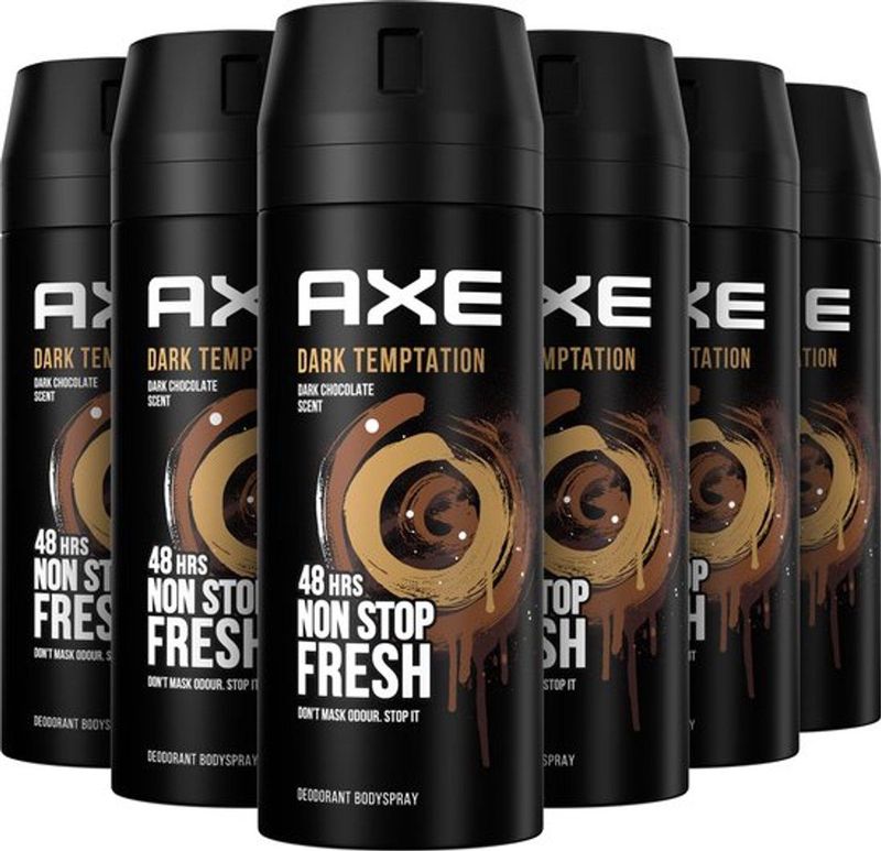 AXE Dark Temptation Deodorant - 6 x 150 ml - Voordeelverpakking