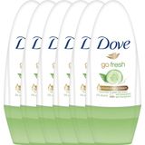 Dove - Go Fresh Anti-transpirant Roller - Komkommer - 6 x 50 ml