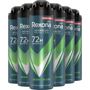 Rexona - Quantum Dry - Deodorant - 6 x 150 ml - Voordeelverpakking
