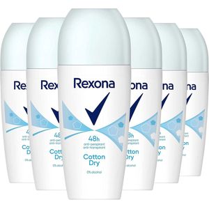 Rexona - Cotton Dry - Deodorant Roller - 6 x 50 ml - Voordeelverpakking