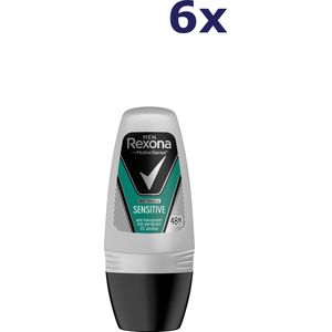 Rexona Deo Roller Men - Sensitive - Voordeelverpakking 6 x 50 ml