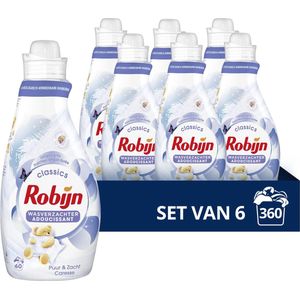 Robijn - Classics Puur & Zacht - Wasverzachter - Voordeelverpakking - 6 x 60 wasbeurten