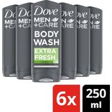 Dove Men Extra Fresh Douchegel - 6 x 250 ml - Voordeelverpakking