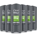 Dove Men Extra Fresh Douchegel - 6 x 250 ml - Voordeelverpakking