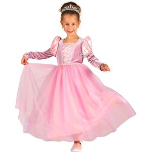 Prinsessen Jurk Janna Meisjes - Verkleedkleren Meisjes - Roze - Maat 116/128