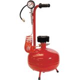 RODAC Bandenpomp - Rood - Metaal - Opslagtank 15 L - Inclusief Manometers