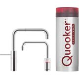 Quooker TWINTAPS Nordic Square Kokendwaterkraan - U uitloop - PRO3 VAQ - Chroom