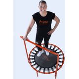 Avyna Fitness trampoline met hendel Ø102 cm - Oranje - elastieken inbegrepen