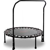 Avyna Fitness trampoline met hendel Ø120 cm - Zwart - elastieken inbegrepen