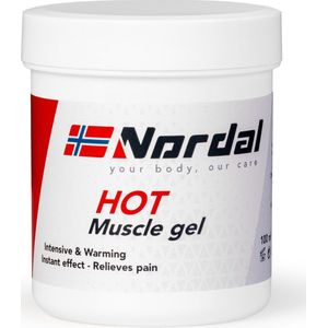 Nordal - Hot Muscle Gel - Spier- en Gewrichtsbalsem - Gewrichtsbalsem - Warmt Spieren, Pezen en Gewrichten langdurig op, Voor en Na sportieve prestaties - Pot 100ml - Verwarmend