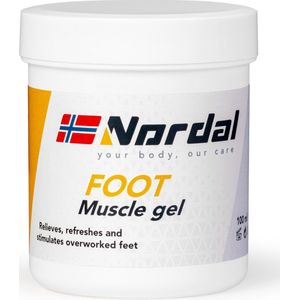Nordal - Foot Muscle Gel - Spier- en Gewrichtsbalsem – Verkoeld de Huid, Voetspieren en Pezen - Voor en Na Belasting op de Voeten - Pot 100ml – Verzorgend