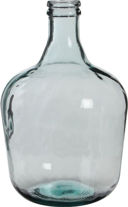 Mica Decorations Diego Fles Vaas - H42 x Ø27 cm - Gerecycled Glas - Transparant