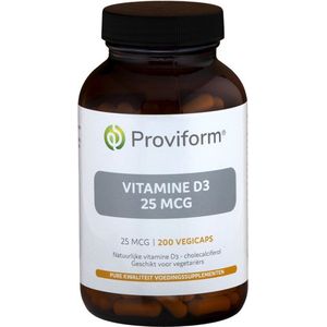 Proviform Vitamine d3 25mcg 200 Vegatarische Capsules