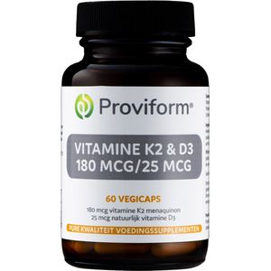 Proviform Vitamine k2 & d3 180 mcg/25 mcg 60 Vegetarische Capsules