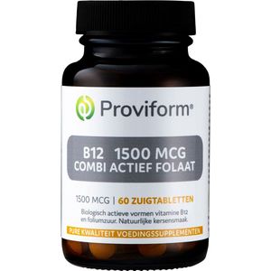 Proviform Vitamine B12 1500 mcg combi actief folaat (60 zuigtabletten)