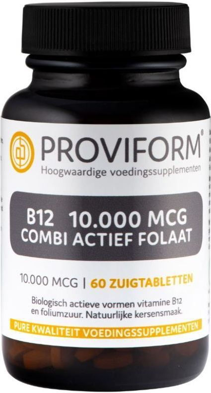 Proviform Vitamine B12 10.000 mcg combi actief folaat (60zt)