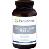 Proviform Calcium Citraat & D3 - 180 vegicaps - Calciumpreparaat