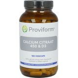 Proviform Calcium Citraat & D3 - 180 vegicaps - Calciumpreparaat