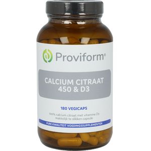 Proviform Calcium Citraat & D3 - 180 vegicaps - Calciumpreparaat