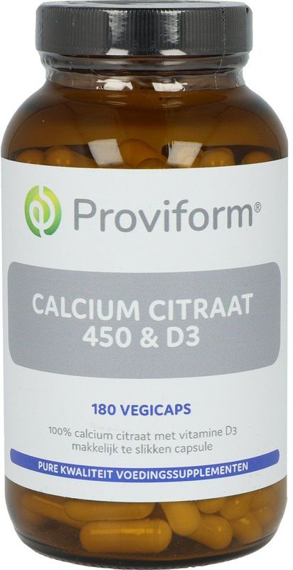 Proviform Calcium Citraat & D3 - 180 vegicaps - Calciumpreparaat