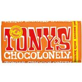 Tony's Chocolonely Karamel Zeezout Chocoladereep 180 gram