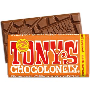 Tony' Chocolonely Chocolade Reep Melk Karamel Zeezout Melkchocolade Reep