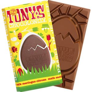 Chocolade Tonys Chocolonely paasreep melk meringue citroen 180 gram, 1 stuk