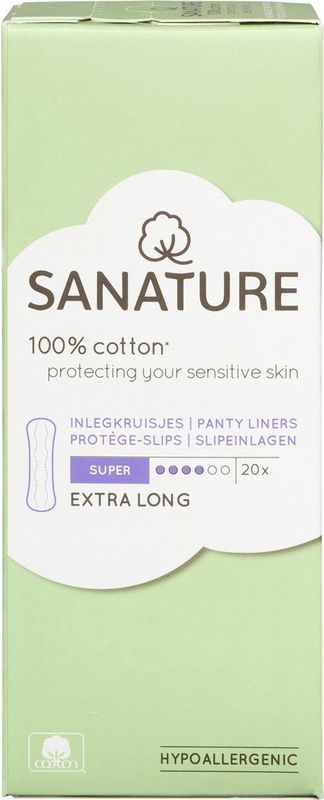 Sanature - Inlegkruisjes Super Extra Lang - 100% Katoen - 20 stuks