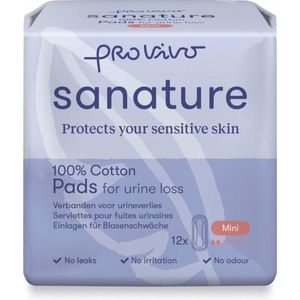 Sanature - Incontinentieverband Mini Pro Vivo - 100% Katoen - 12 Stuks